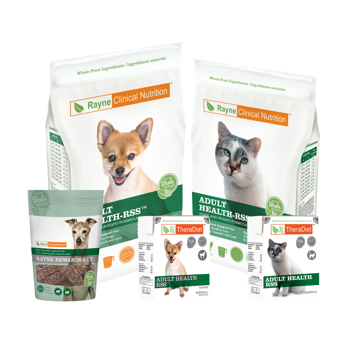 adult health rss feline and canine product assortment