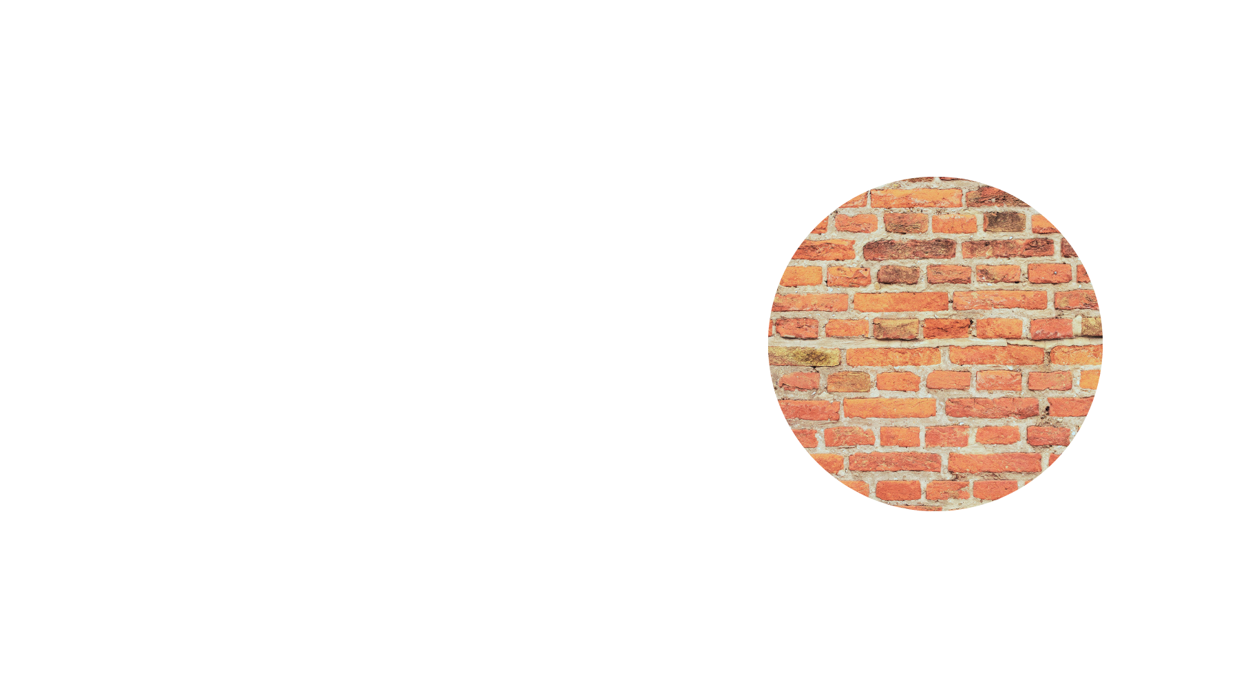 circle containing a brick wall