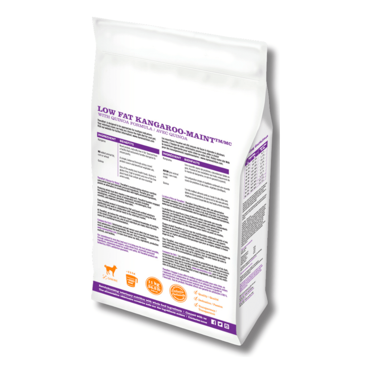 Low Fat KangarooMAINT with Quinoa Dry Dog Food Rayne Nutrition