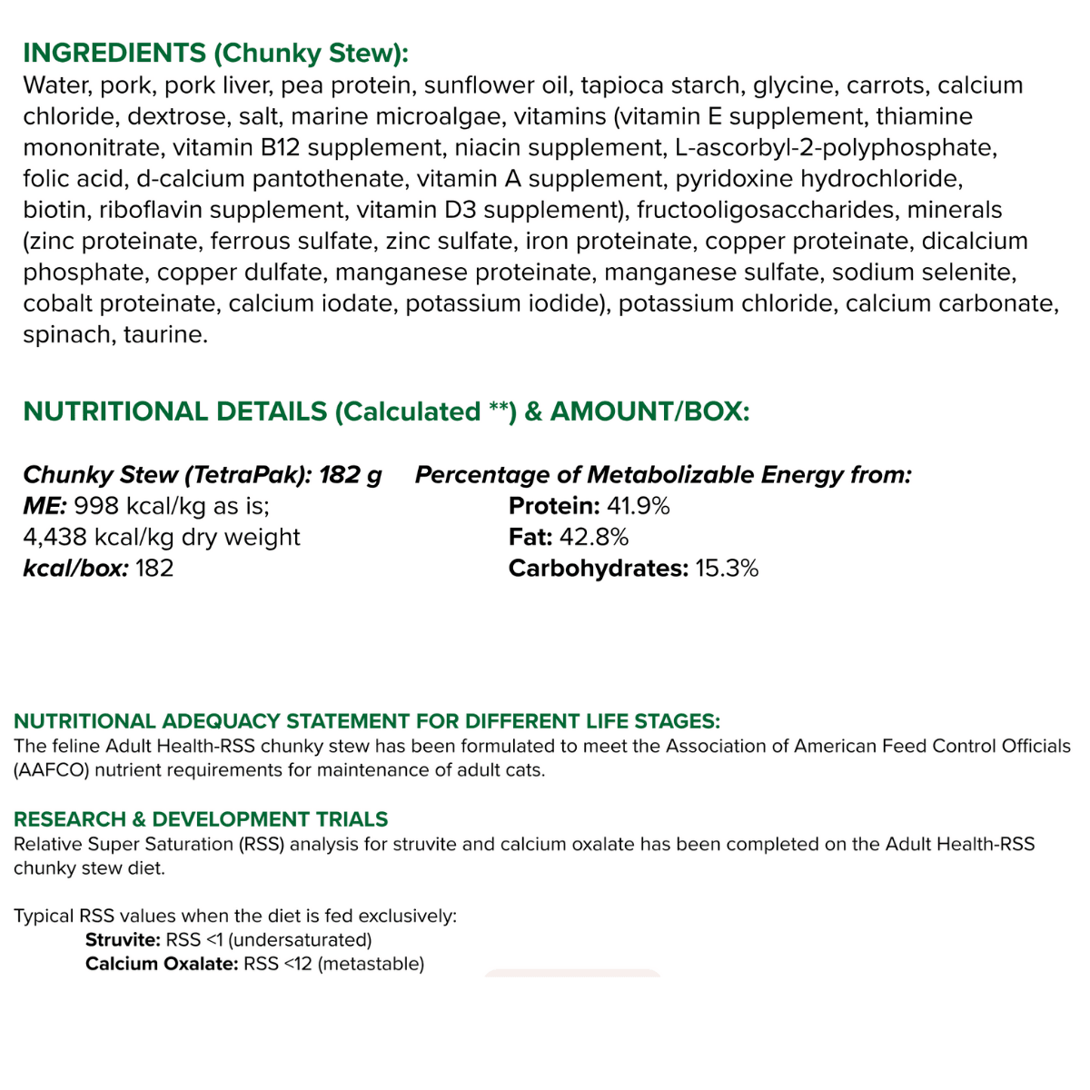 Adult Health-RSS Chunky Stew For Cats