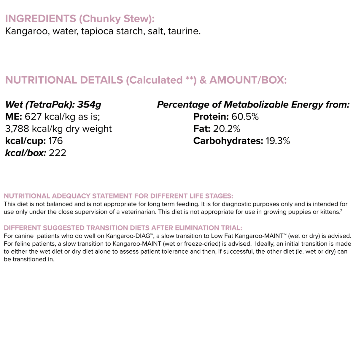 Kangaroo-DIAG Chunky Stew For Dogs And Cats