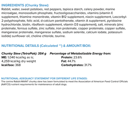 Rabbit-MAINT Chunky Stew Dog Food