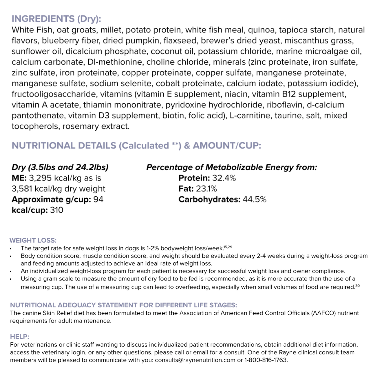 Skin Relief Dry Dog Food