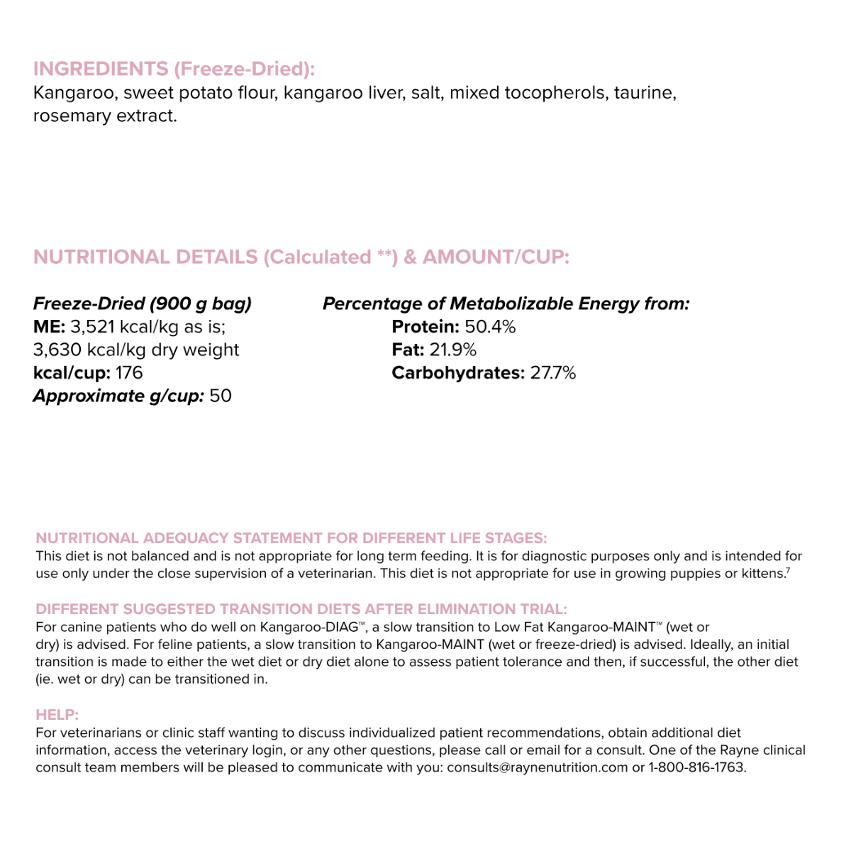 Kangaroo-DIAG Freeze Dried Food For Dogs And Cats