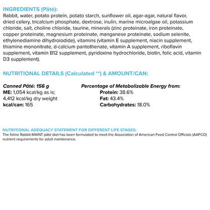 Rabbit-MAINT Canned Paté For Cats