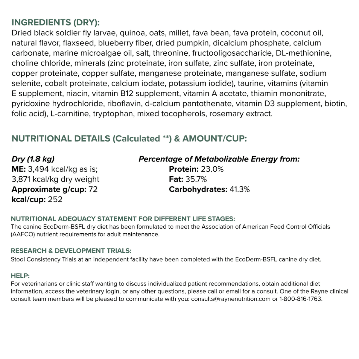EcoDerm-BSFL Dry Dog Food - Rayne Nutrition